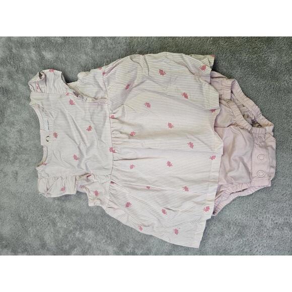 New Carters 6m Dress Onesie Pink With Bunny - Picture 1 of 2